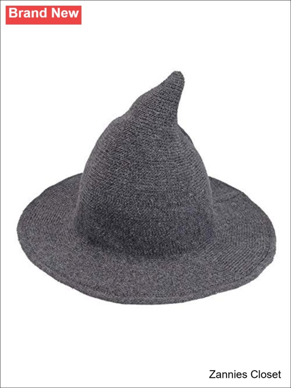 👻 QBSM Wool Blend Witch Hat Cap Halloween Costume Party Pointy Knit